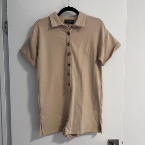Kittenish Beige Romper, Size XS